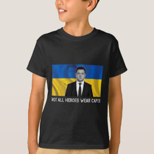 Camiseta Nem Todos os Heróis Usam Capas Apoiem a Ucrânia