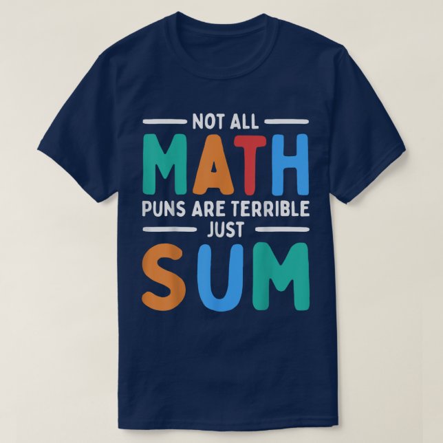 Camiseta Nem Todos os Piadas de Matemática São Terríveis, S (Frente do Design)