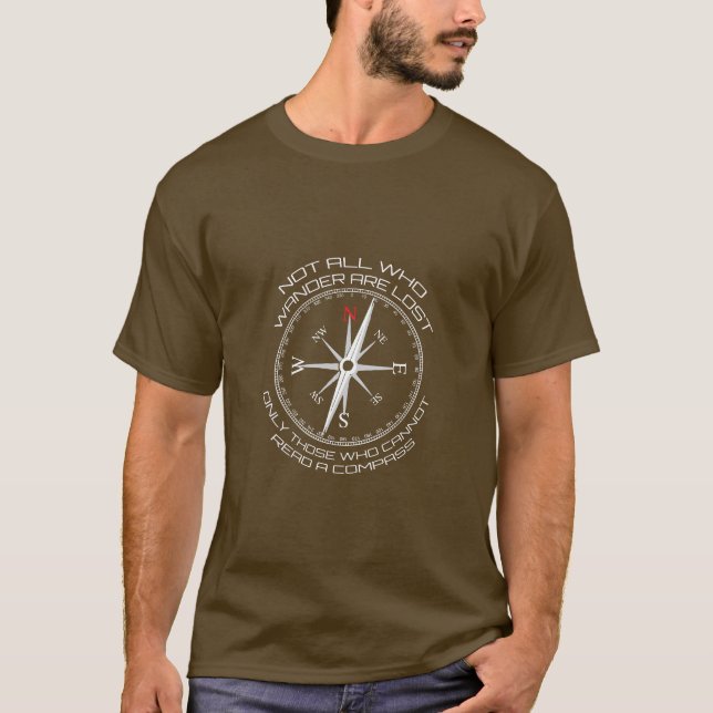 Camiseta Nem Todos Os Que Despejam Estão Perdidos - Compass (Frente)