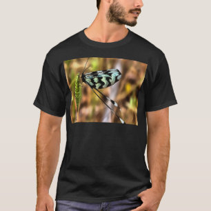 Camiseta Nemoptera bipennis Arte Insetada Com Mão