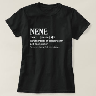 Camiseta Nene Definition Engraçado Avó Dia da Mãe Presen