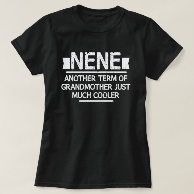 Camiseta Nene Definition Engraçado Avó Dia da Mãe Presente (Frente do Design)