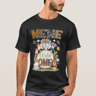 Camiseta Nene do selvagem um safari tribal animal 1º nascim