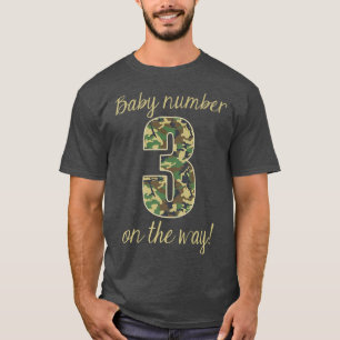 Camiseta Neném 3 Camo de Anúncio de Gravidez