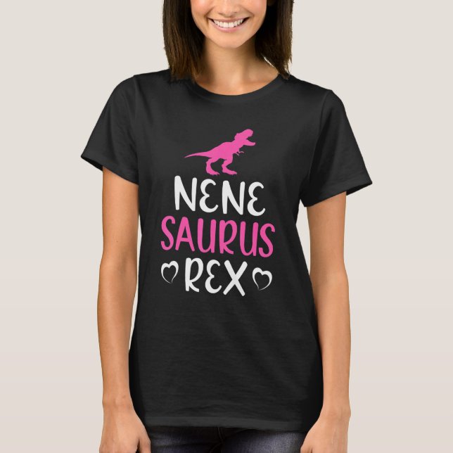 Camiseta Nenesaurus Rex Dinosaur  Nene Saurus Family Matchi (Frente)