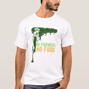 Camiseta Nenhum agricultor comida
