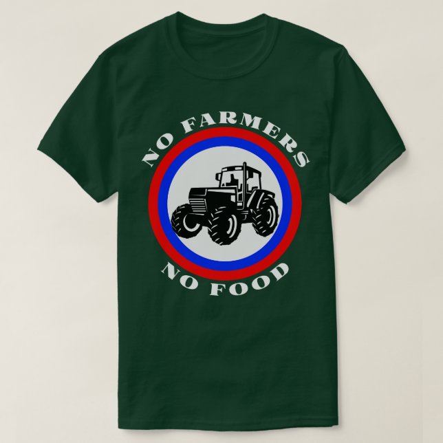 Camiseta Nenhum agricultor neerlandês sem Comida 1 (Frente do Design)