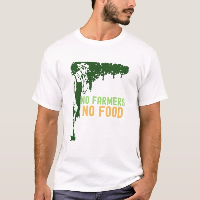 Camiseta Nenhum agricultor nem comida (Frente)