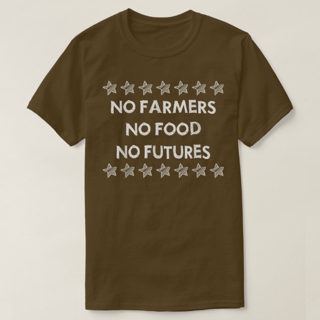Camiseta Nenhum agricultor Sem Comida (Frente do Design)