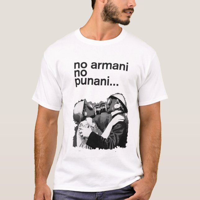 Camiseta nenhum armani nenhum punani (Frente)