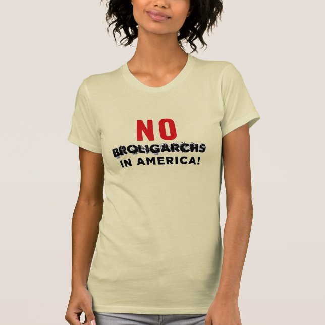 CAMISETA NENHUM BROLIGARCA NOS EUA! (Frente)