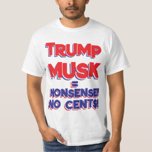 CAMISETA NENHUM CENÁRIO DE TRUMP-MUSK