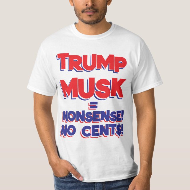 CAMISETA NENHUM CENÁRIO DE TRUMP-MUSK (Frente)