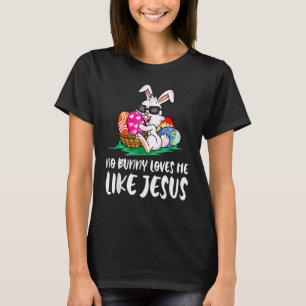 Camiseta Nenhum Coelhinho Ama Mes Como Jesuss Páscoa Coelhi