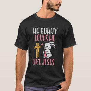 Camiseta Nenhum Coelhinho Me Ama Como Jesus Páscoa Christi