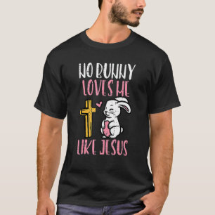 Camiseta Nenhum Coelhinho Me Ama Como Jesus Páscoa Christia