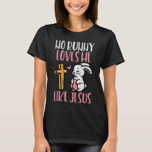 Camiseta Nenhum Coelhinho Me Ama Como Jesus Páscoa Christia