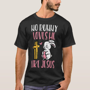Camiseta Nenhum Coelhinho Me Ama Como Jesus Páscoa Christia