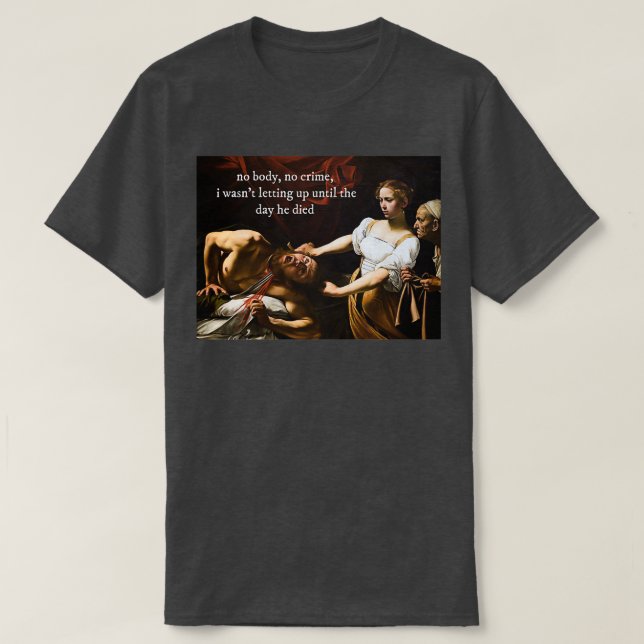 Camiseta nenhum corpo nenhum crimecaravaggio (Frente do Design)