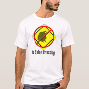 Camiseta Nenhum cruzamento da satã