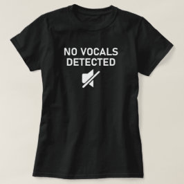 Camiseta Nenhum Design de áudio mínimo detectado por vocais