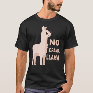 Camiseta Nenhum Drama Lama Cute Animal Para Crianças