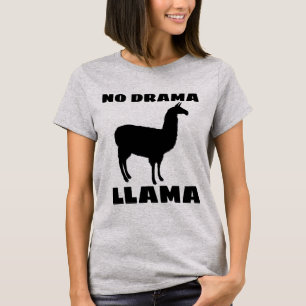 CAMISETA NENHUM DRAMA LLAMA SENHORA T-SHIRTS