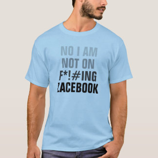 CAMISETA NENHUM EU NÃO ESTOU EM ZACEBOOK (NÃO FACEBOOK)