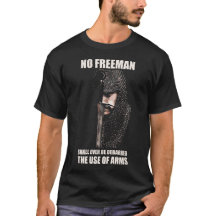 NENHUM FREEMAN - CAVALEIRO - t-shirt das CITAÇÕES