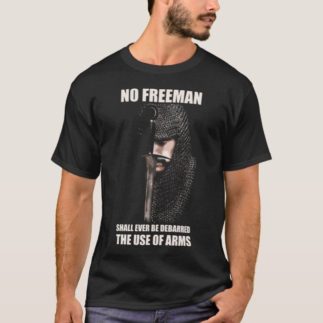 Camiseta NENHUM FREEMAN - CAVALEIRO - t-shirt das CITAÇÕES (Frente)