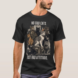 Camiseta Nenhum Gato Mau, Apenas Más Atitudes | Amante de G