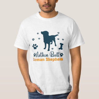 Camiseta Nenhum German shepherd Bumbum Engraçado Cachorro