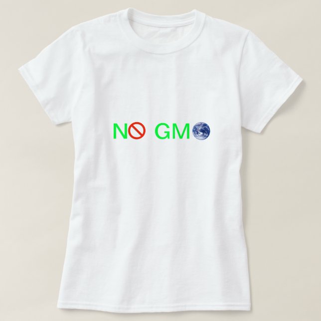 CAMISETA NENHUM GMO (Frente do Design)
