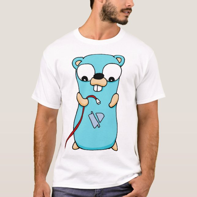 Camiseta Nenhum Gopher do wifi (Frente)