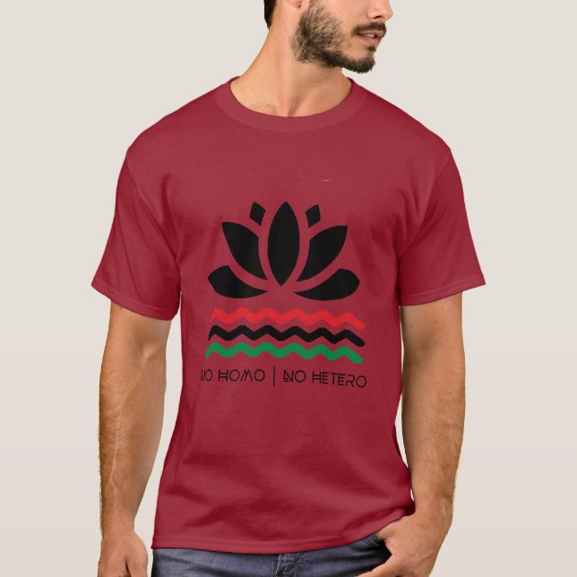 Camiseta Nenhum homo | nenhum t-shirt Masc de Hetero (Frente)