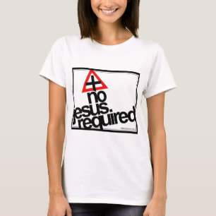 Camiseta Nenhum Jesus exigido, texto preto