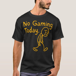 Camiseta Nenhum Jogo Hoje Vídeo Engraçado Triste Stickman G