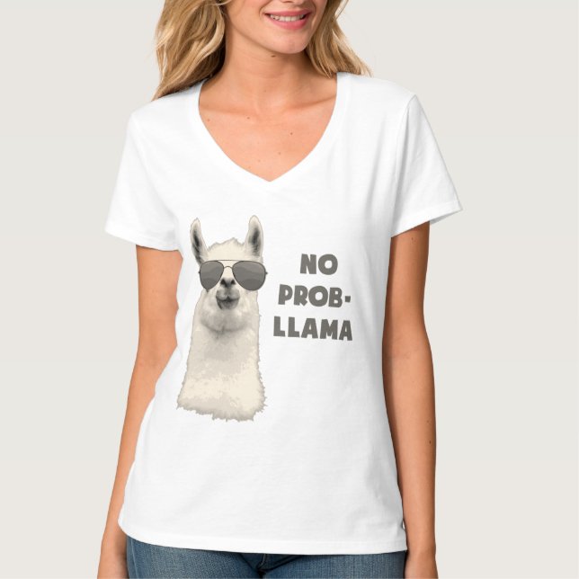 Camiseta Nenhum lama do problema (Frente)