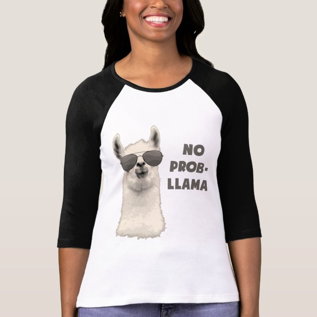 Camiseta Nenhum lama do problema (Frente)