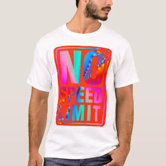 Camiseta Nenhum limite de velocidade (9) com arte do
