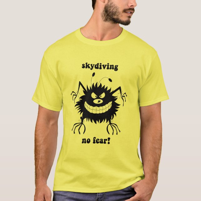 Camiseta nenhum medo que skydiving (Frente)