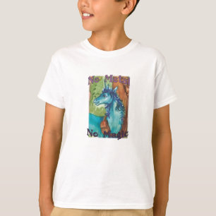 Camiseta - Nenhum metal nenhuma mágica - T azul dos miúdo