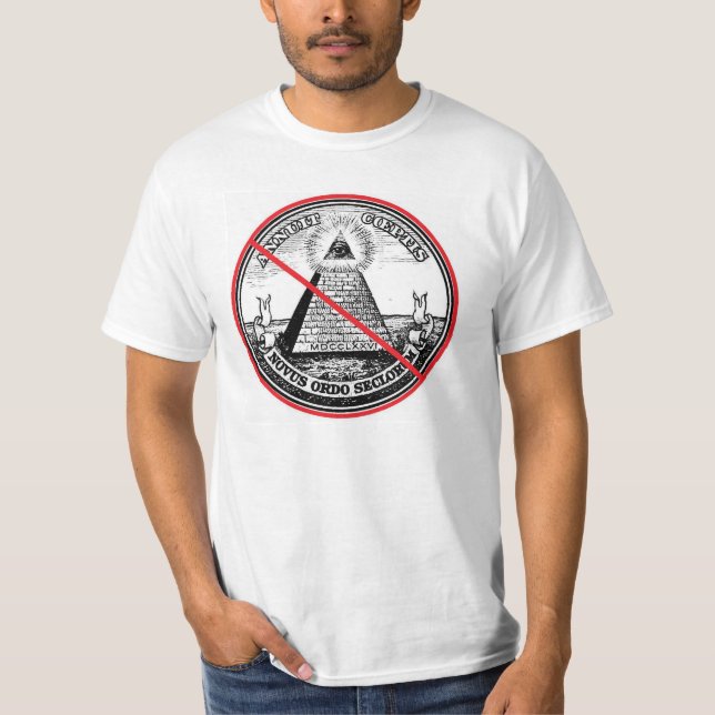 Camiseta Nenhum ordem mundial novo Illuminati (Frente)