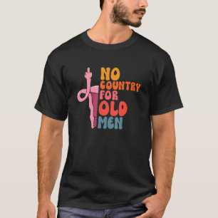 Camiseta Nenhum País Para Homens Velhos Útero Dedo do Meio
