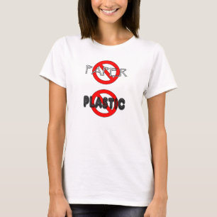 Camiseta Nenhum papel nenhum t-shirt plástico
