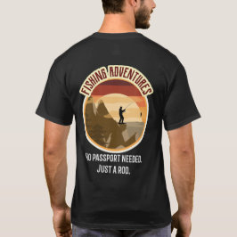 Camiseta Nenhum passaporte necessário. Apenas uma vara. Ave