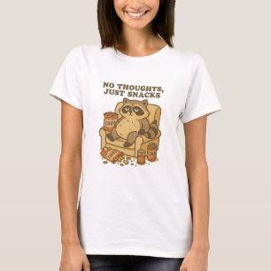 Camiseta Nenhum Pensamento, Apenas Lanches – Guaxinim Pregu