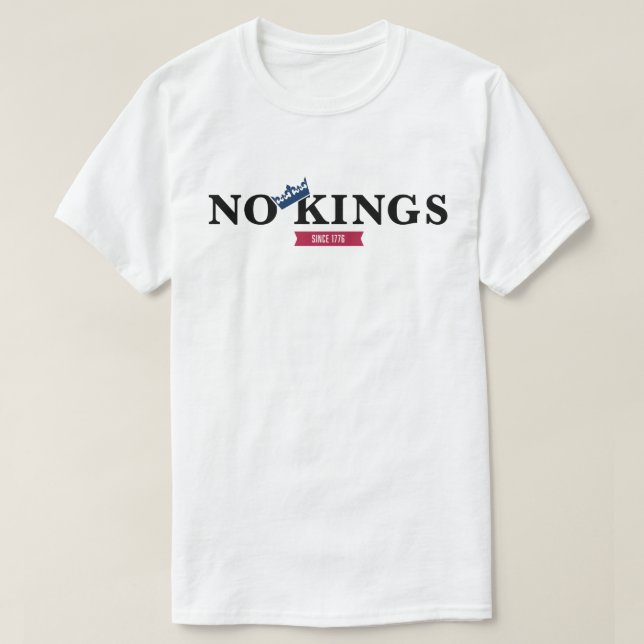 Camiseta Nenhum Rei Desde 1776 (Frente do Design)