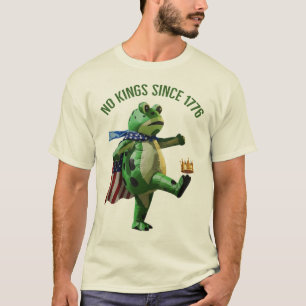 Camiseta Nenhum Rei Desde 1776 Portland Frog   Coroa de Chu