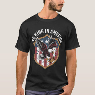 Camiseta Nenhum Rei Na América Águia Patriótica Escudo Band